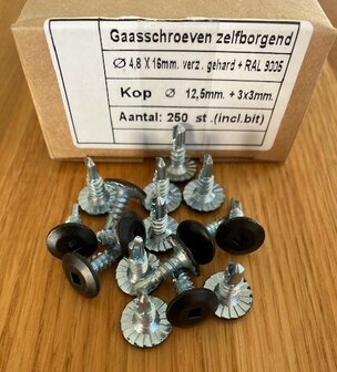 Gaasschroef | zwart