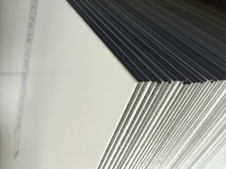 Aluminium composiet | antraciet / wit | 3 mm 