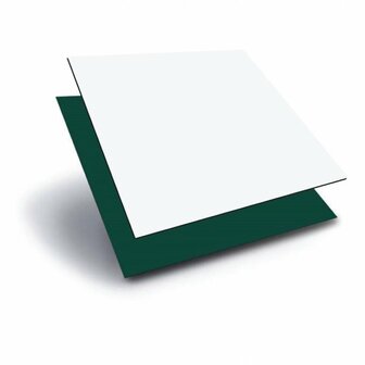 Aluminium composiet | groen / wit | 3 mm