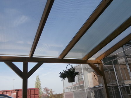 Bovenbouw dak polycarbonaat (6m breed en 5m diep) - Helder
