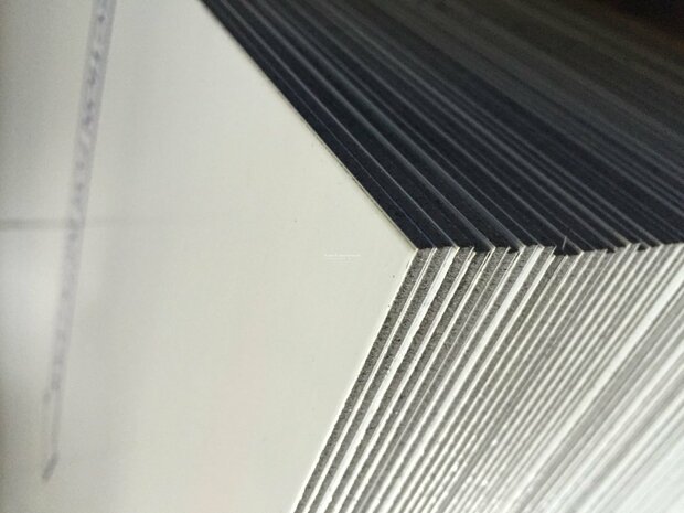 Aluminium composiet | antraciet / wit | 3 mm 