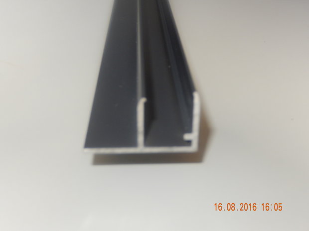 Lekdorpel met plate flens 16 mm.(Antraciet)