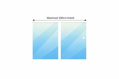 2- rail | glazen schuifwand