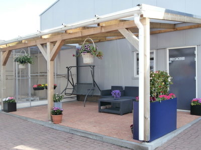 Bovenbouw dak polycarbonaat (1m breed en 5m diep) - Helder